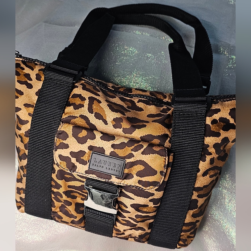Ralph Lauren Leopard Print Hand Purse Bag - Picture 3 of 7